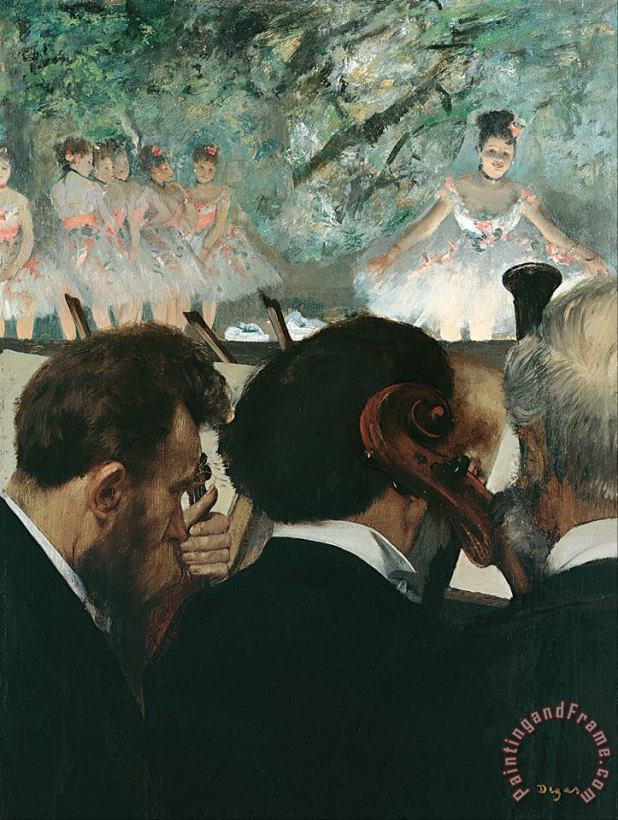 Orchestra Musicians painting - Edgar Degas Orchestra Musicians Art Print