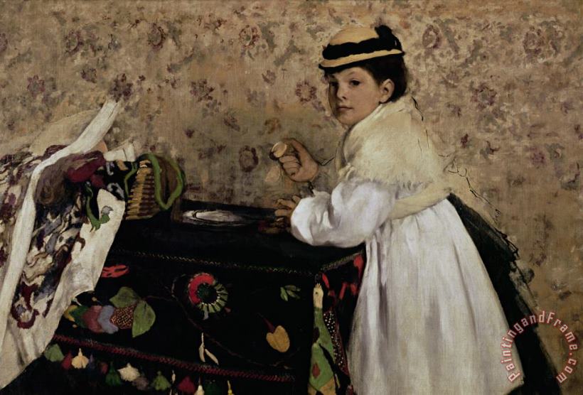 Edgar Degas Portrait of Hortense Valpincon as a Child Art Print