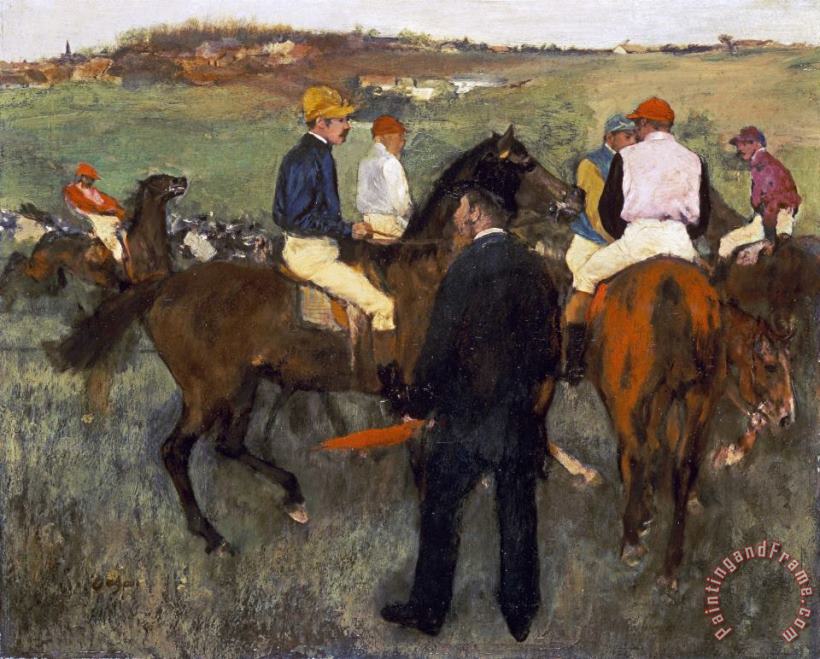 Racehorses (leaving The Weighing) painting - Edgar Degas Racehorses (leaving The Weighing) Art Print