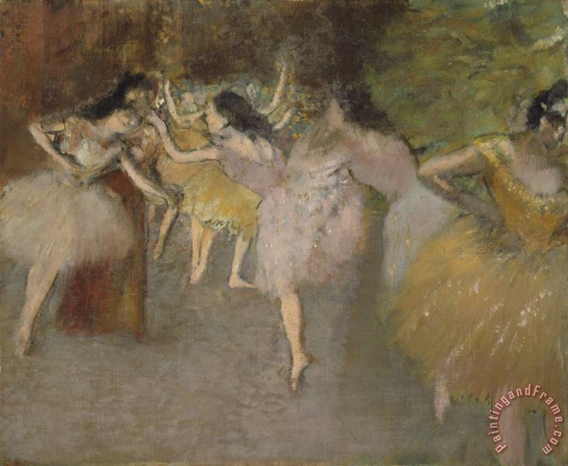Edgar Degas Rehearsal Before The Ballet Art Painting