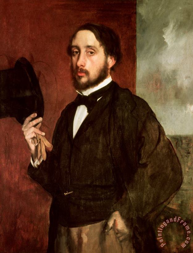 Self portrait painting - Edgar Degas Self portrait Art Print