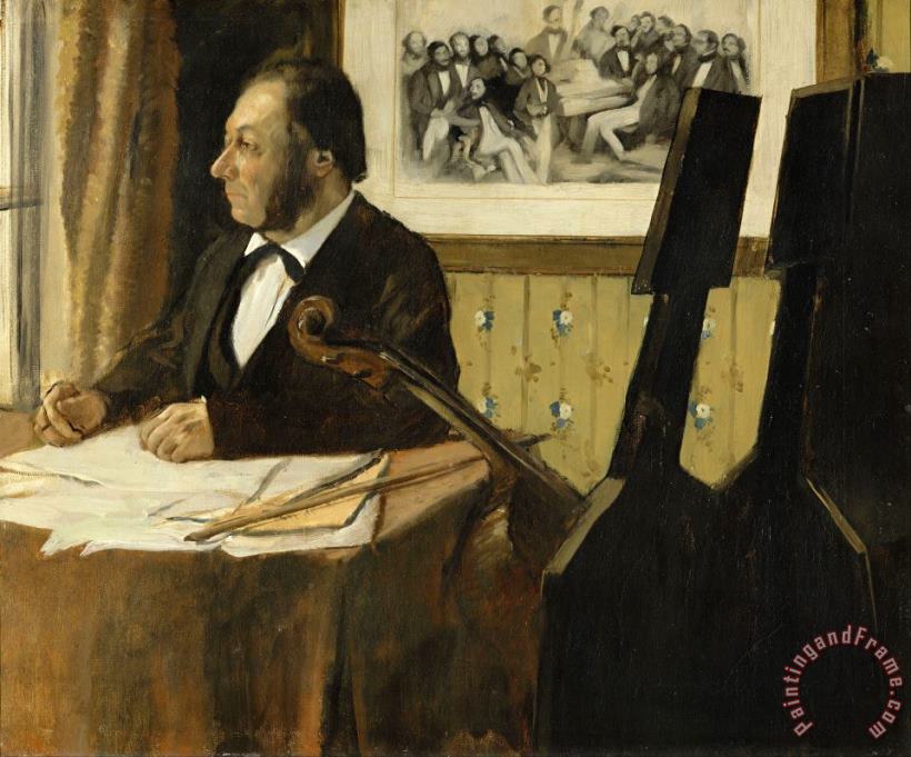 The Cellist Pilet painting - Edgar Degas The Cellist Pilet Art Print