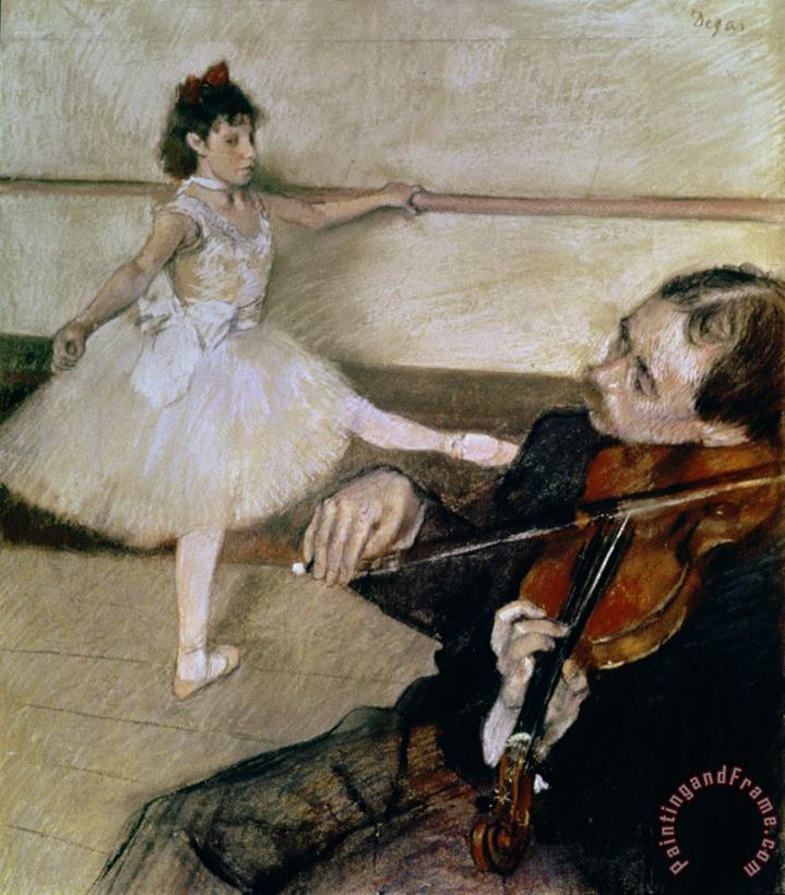 The Dance Lesson painting - Edgar Degas The Dance Lesson Art Print