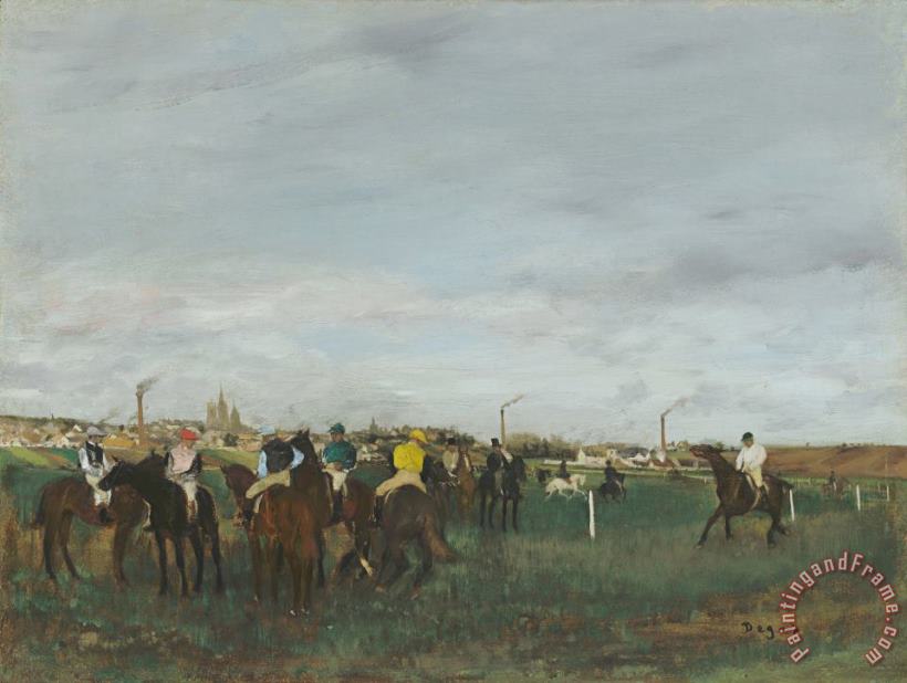 The Races painting - Edgar Degas The Races Art Print