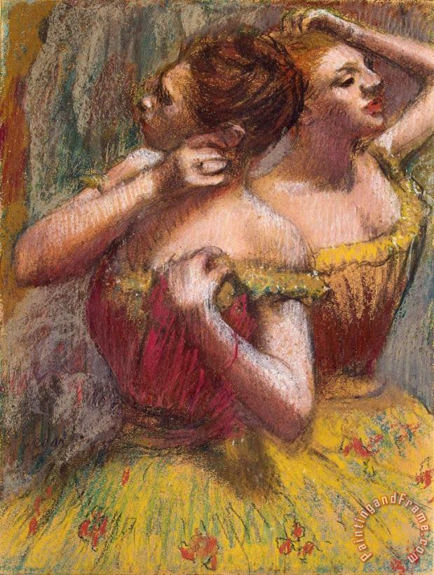 Edgar Degas Two Dancers Art Painting