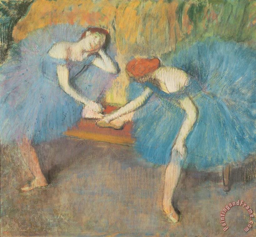 Edgar Degas Two Dancers at Rest Art Painting