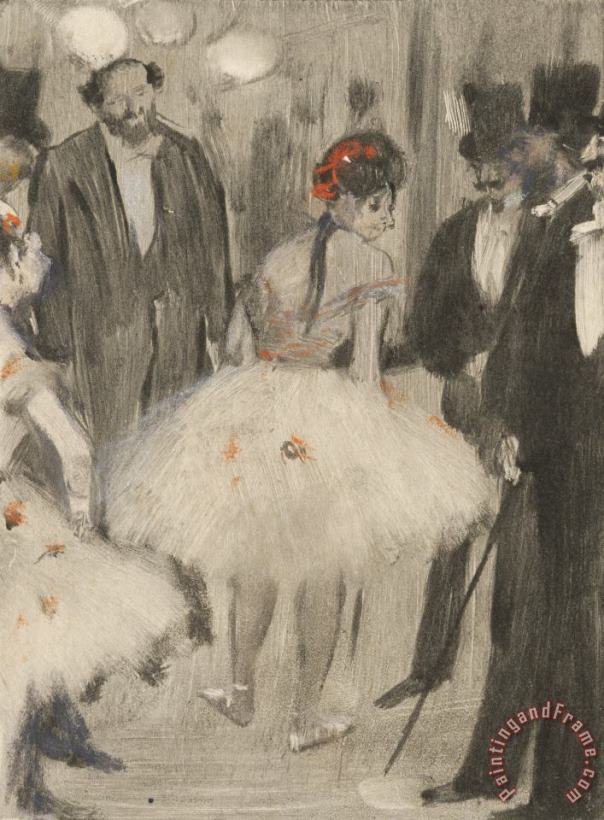 Edgar Degas Virginie Being Admired While The Marquis Cavalcanti Looks on Art Print