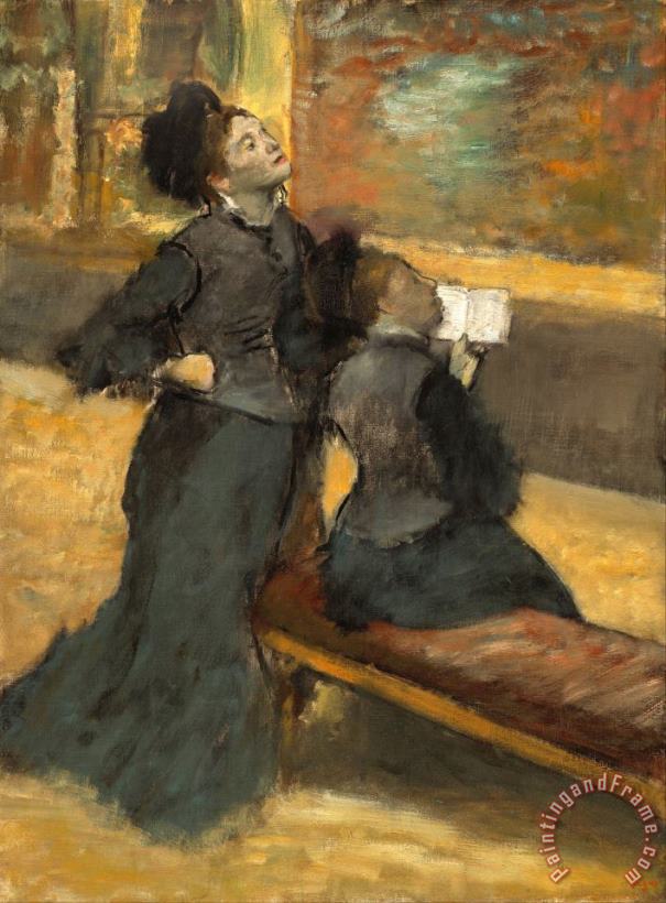 Visit to a Museum painting - Edgar Degas Visit to a Museum Art Print
