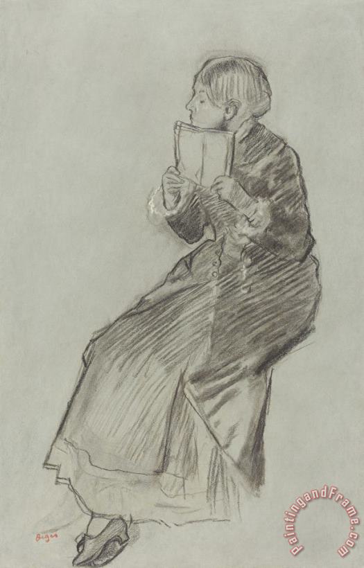 Woman Reading a Book painting - Edgar Degas Woman Reading a Book Art Print