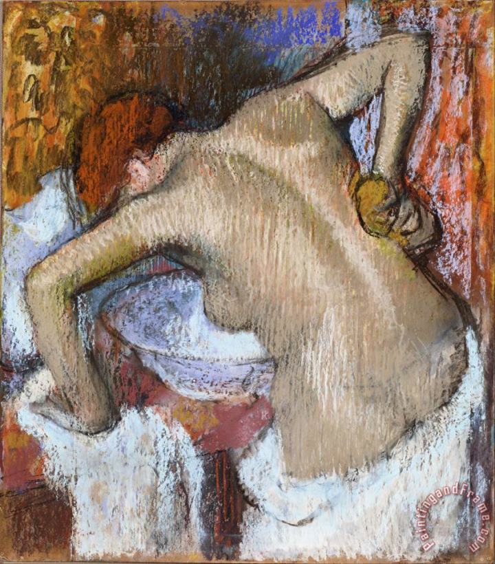 Woman Sponging Her Back painting - Edgar Degas Woman Sponging Her Back Art Print