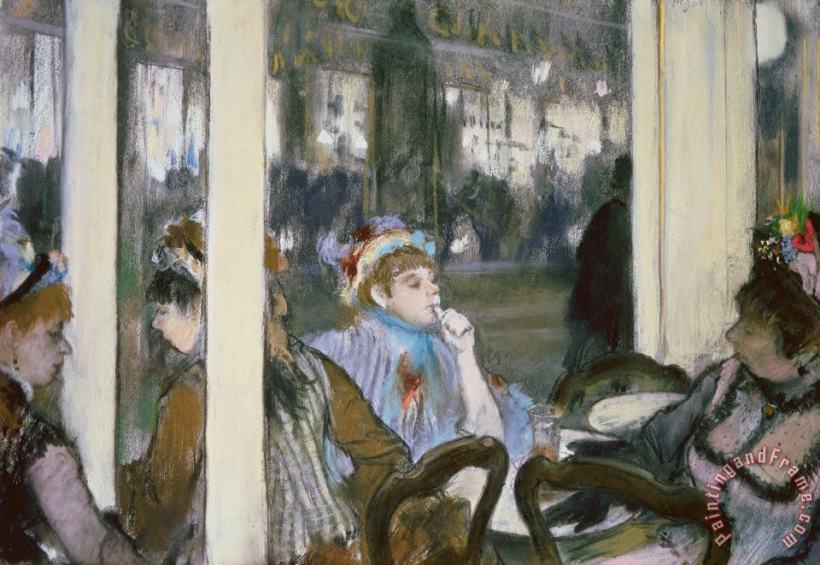 Women on a Cafe Terrace painting - Edgar Degas Women on a Cafe Terrace Art Print