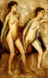 Edgar Degas - Young Spartan Girls Provoking the Boys painting
