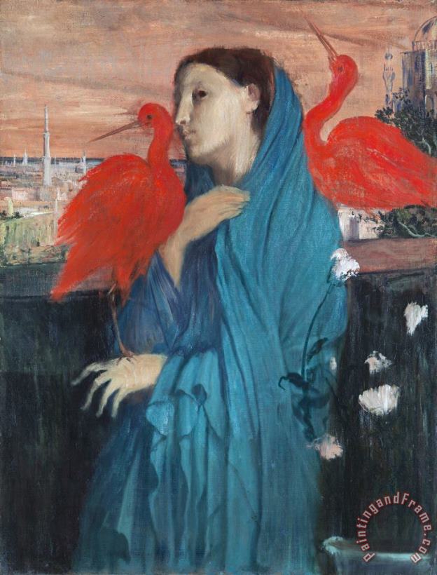 Edgar Degas Young Woman with Ibis Art Painting