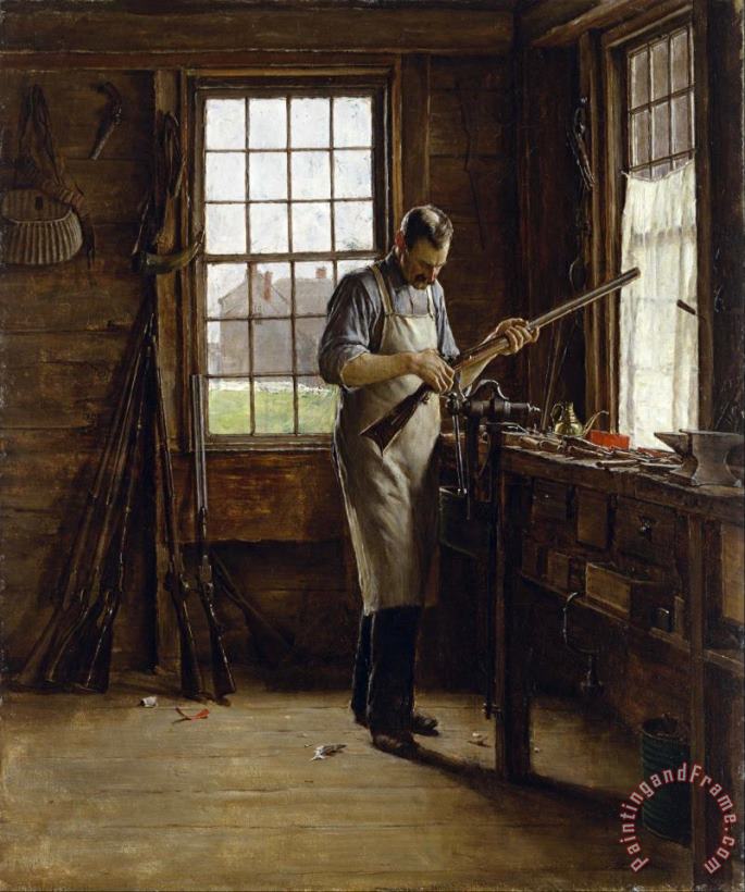 The Gunsmith Shop painting - Edgar Melville Ward The Gunsmith Shop Art Print