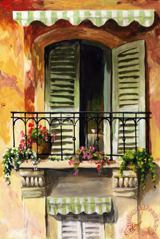 Edit Voros Balcony Of Genova Art Painting