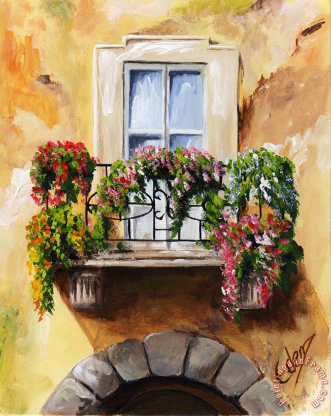 Balcony Of Parma painting - Edit Voros Balcony Of Parma Art Print