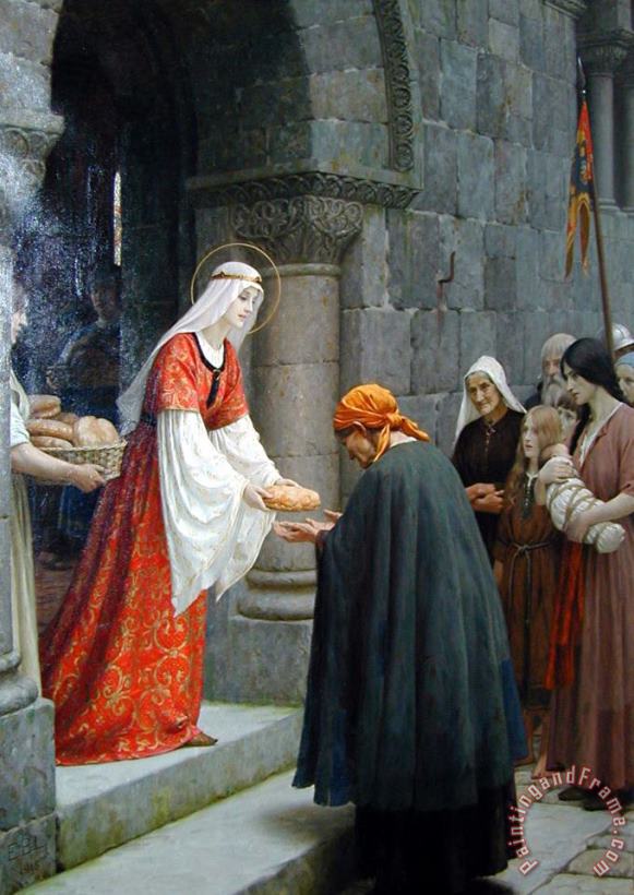 The Charity of St. Elizabeth of Hungary painting - Edmund Blair Leighton The Charity of St. Elizabeth of Hungary Art Print
