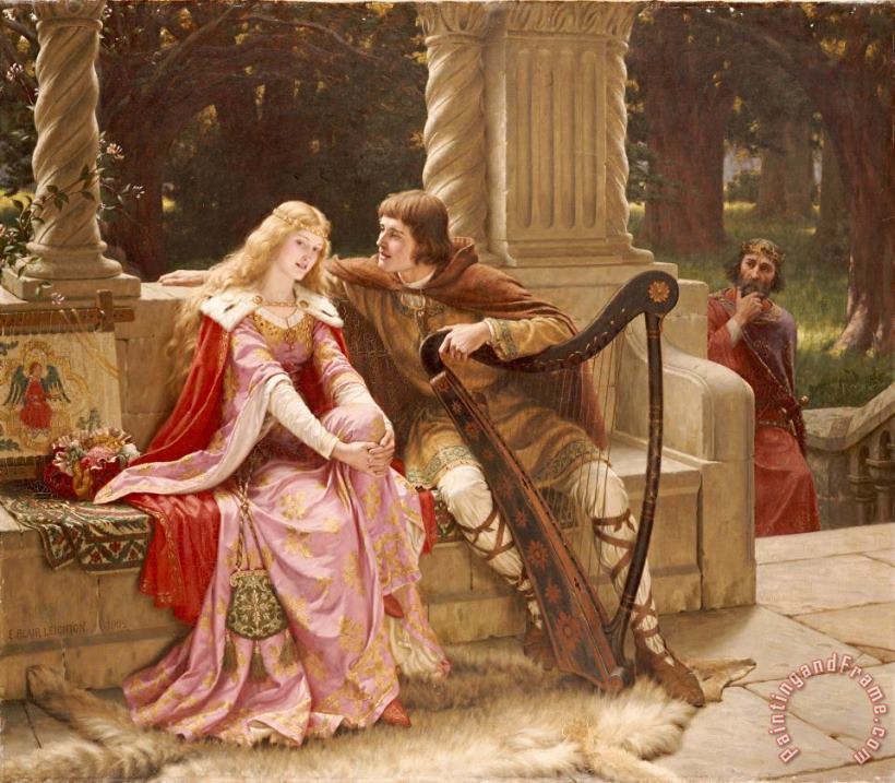 The End of the Song painting - Edmund Blair Leighton The End of the Song Art Print
