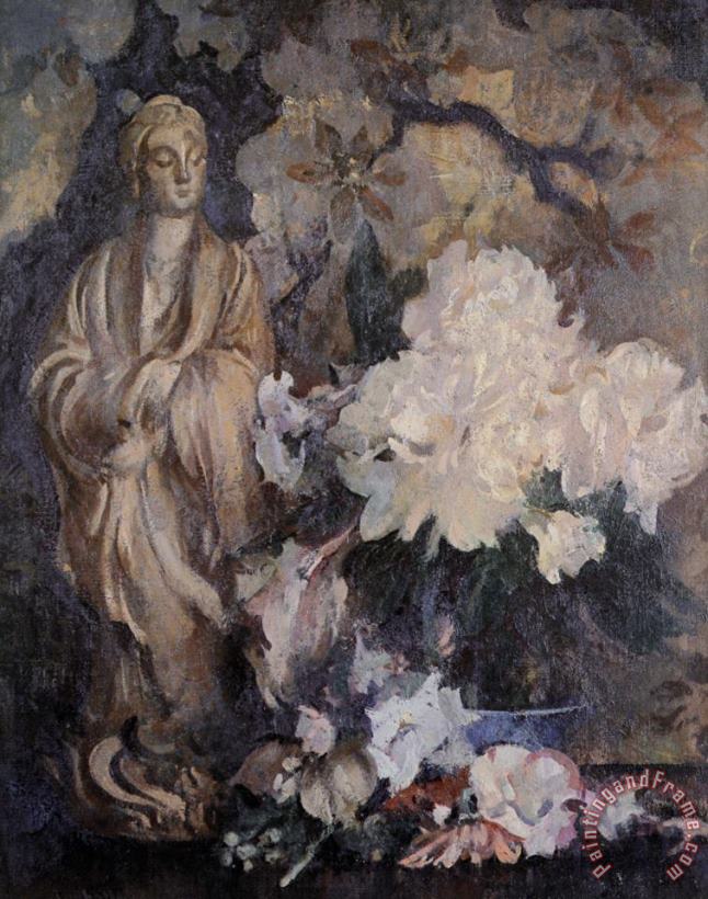 Edmund Charles Tarbell Still Life with Oriental Statue Art Painting