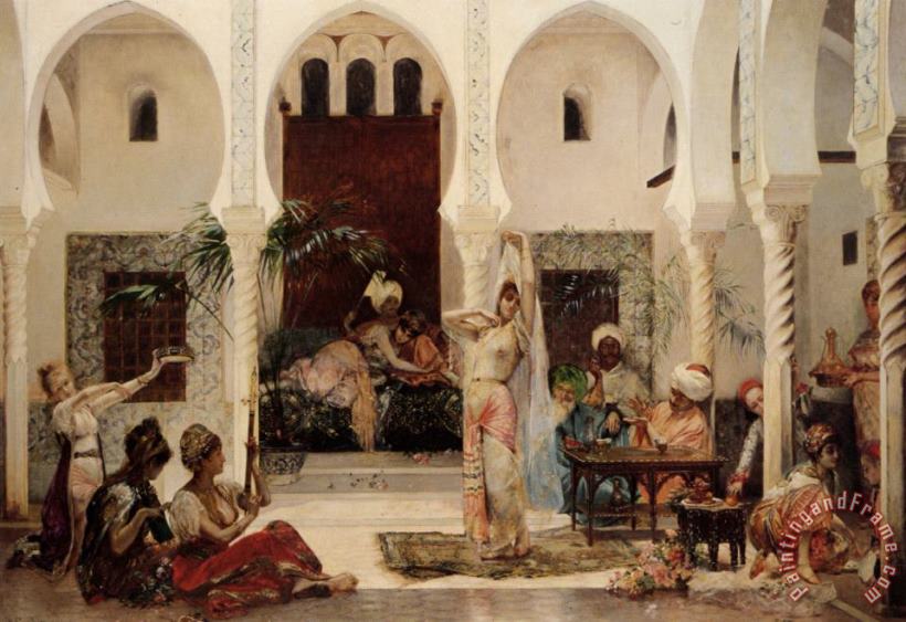 In The Harem painting - Edouard Frederic Wilhelm Richter In The Harem Art Print