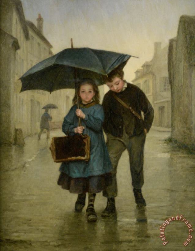 Going to School painting - Edouard Frere Going to School Art Print