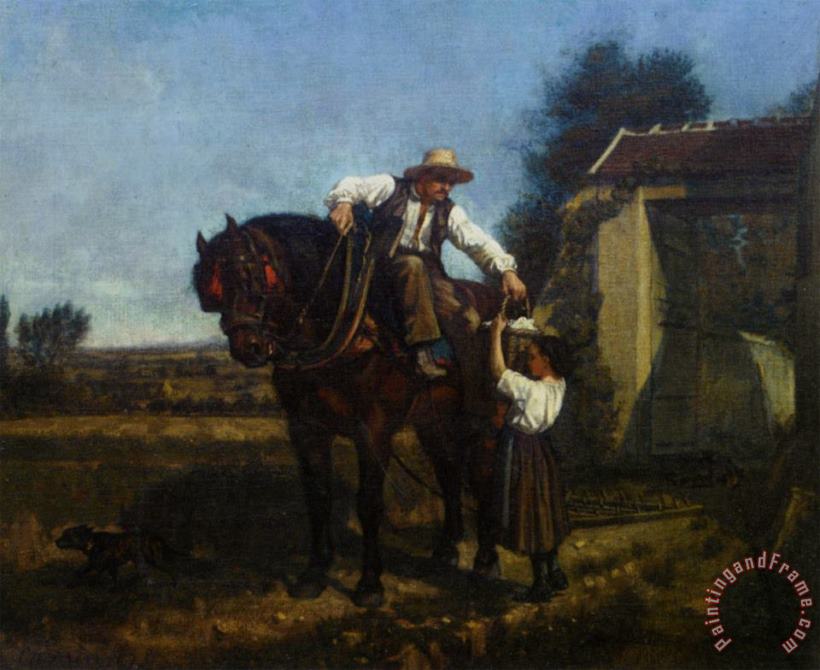 Edouard Frere The Ploughmans Lunch Art Painting