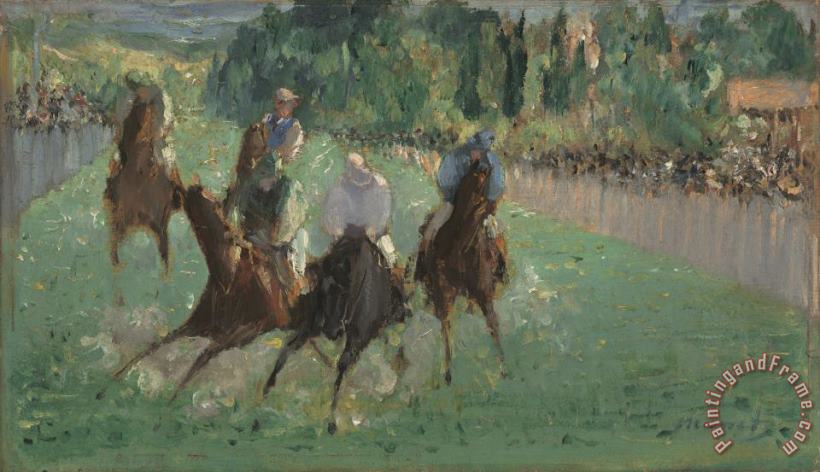 Edouard Manet At The Races Art Painting