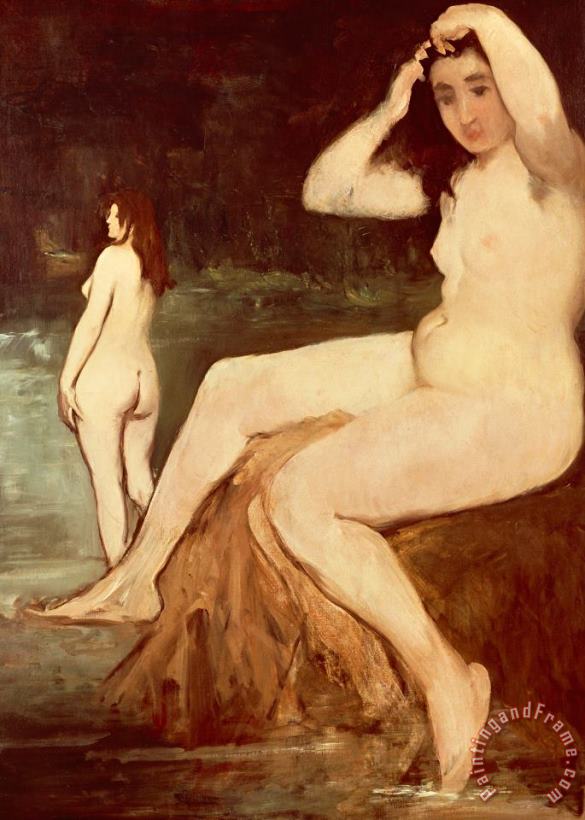 Bathers On Seine painting - Edouard Manet Bathers On Seine Art Print