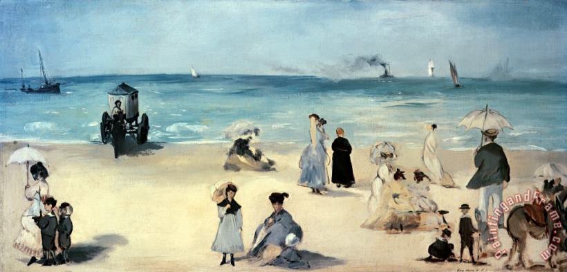 Beach Scene painting - Edouard Manet Beach Scene Art Print