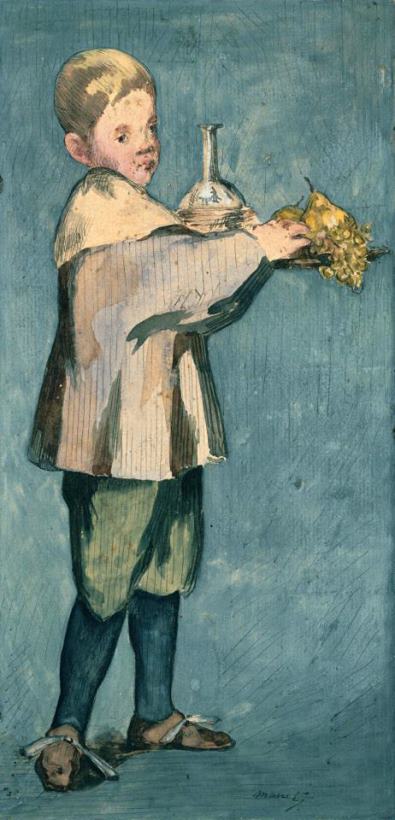 Boy with Fruit painting - Edouard Manet Boy with Fruit Art Print