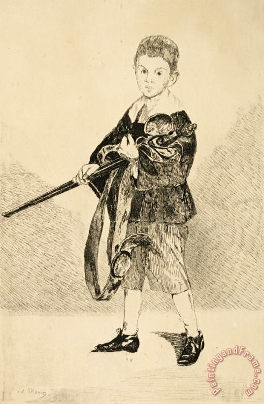 Boy with The Sword painting - Edouard Manet Boy with The Sword Art Print