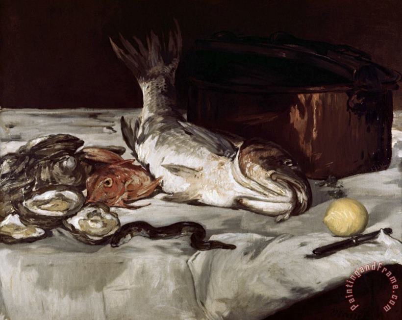 Edouard Manet Fish (still Life) Art Painting