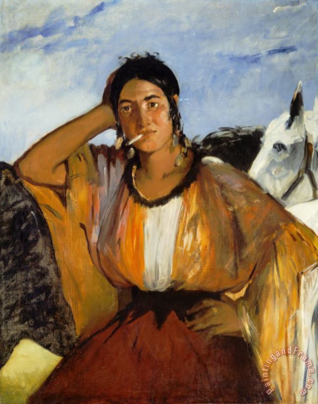 Edouard Manet Gypsy with a Cigarette Art Painting