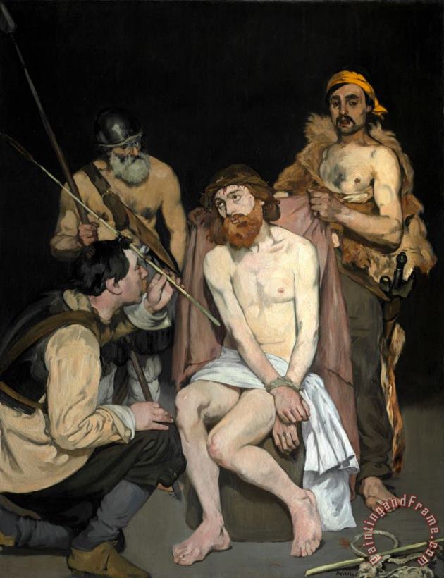 Jesus Mocked by The Soldiers painting - Edouard Manet Jesus Mocked by The Soldiers Art Print