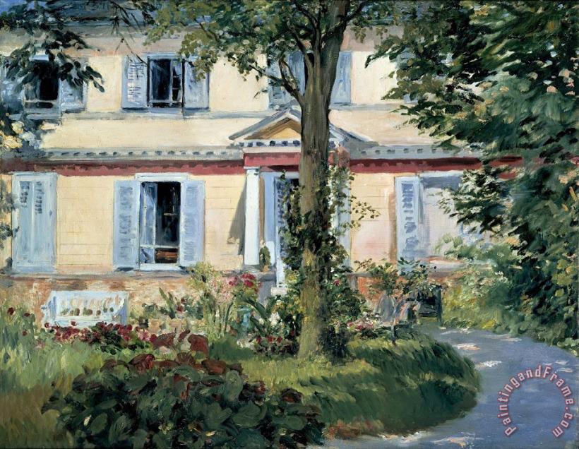 Edouard Manet Landhaus in Rueil Art Painting