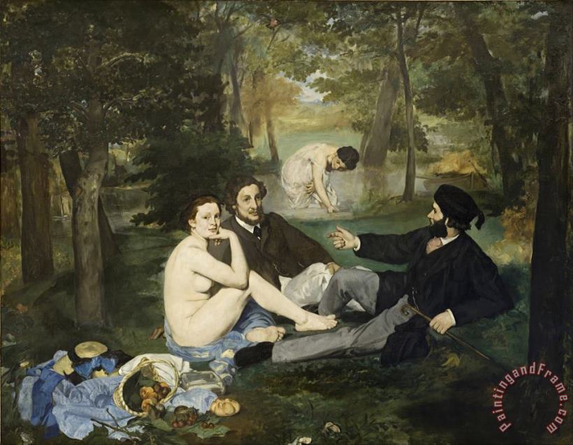 Le Dejeuner Sur L'herbe painting - Edouard Manet Le Dejeuner Sur L'herbe Art Print