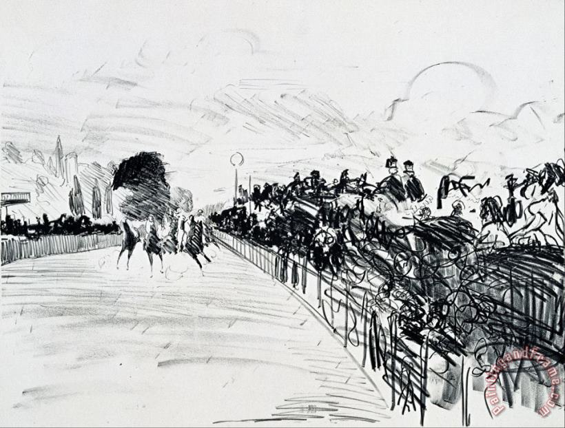 Edouard Manet Les Courses (the Races at Longchamps) Art Print