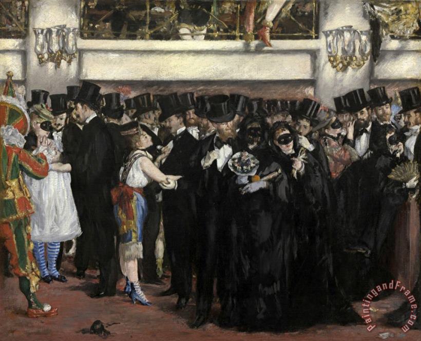 Edouard Manet Masked Ball at The Opera Art Print
