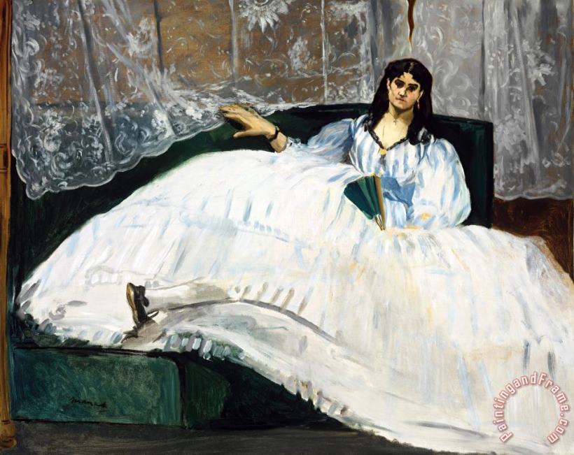 Edouard Manet Woman with a Fan Art Painting