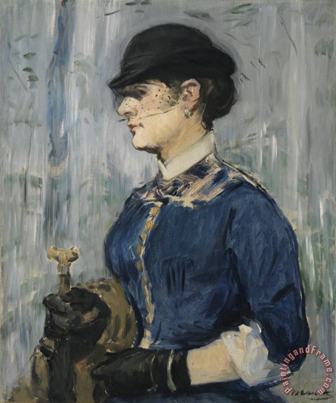 Edouard Manet Young Woman in a Round Hat (jeune Femme Au Chapeau Rond) Art Painting