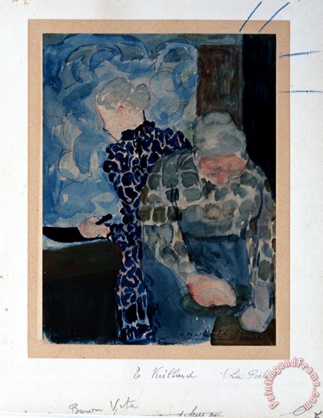 Deux Femmes Dans Interieur painting - Edouard Vuillard Deux Femmes Dans Interieur Art Print