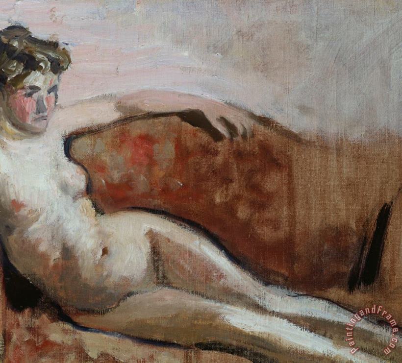 Reclining Nude painting - Edouard Vuillard Reclining Nude Art Print