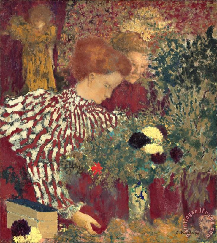 Woman in a Striped Dress painting - Edouard Vuillard Woman in a Striped Dress Art Print