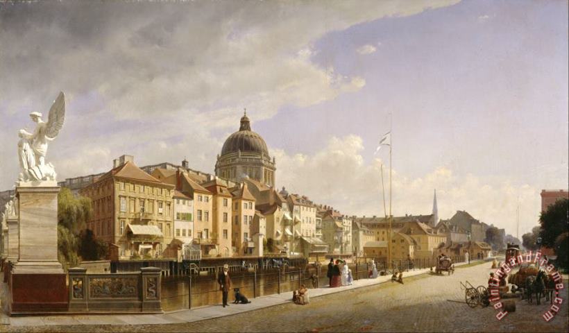 Eduard Gaertner Rear View of The Houses at Schlossfreiheit Art Painting