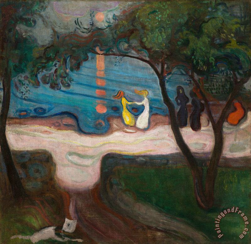Dance on The Shore painting - Edvard Munch Dance on The Shore Art Print