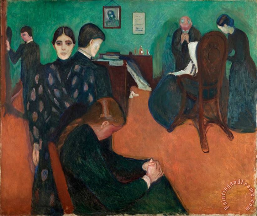 Edvard Munch Death in The Sickroom Art Painting