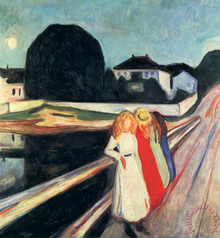 Edvard Munch Four Girls on a Bridge Art Painting