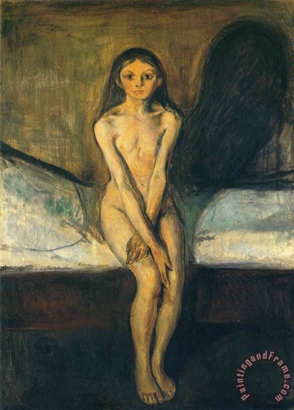 Edvard Munch Puberty 1894 Art Painting