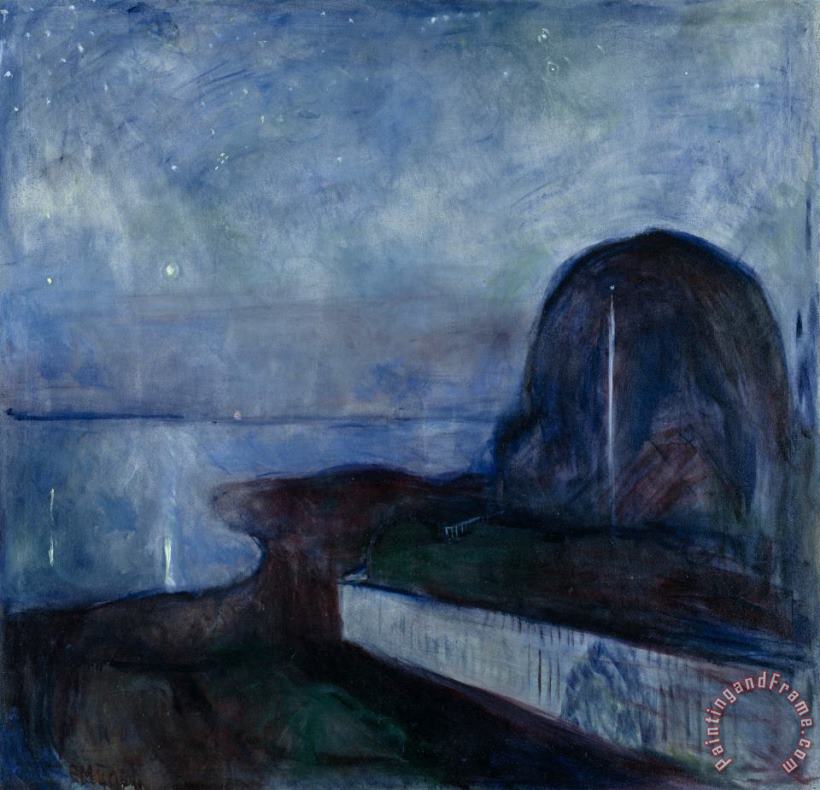 Edvard Munch Starry Night Art Painting