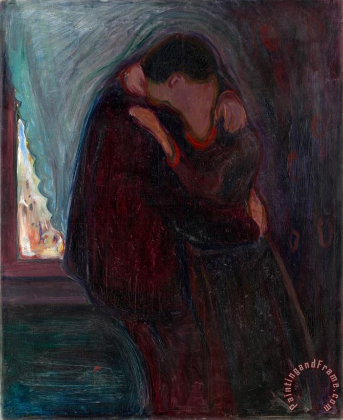 Edvard Munch The Kiss Art Painting
